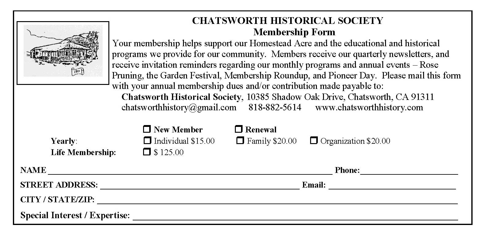 Membership form